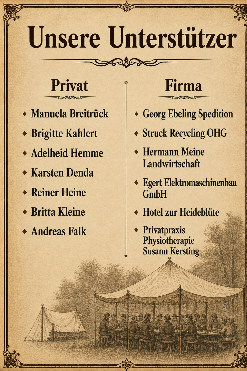 Flyer der Sponsoren